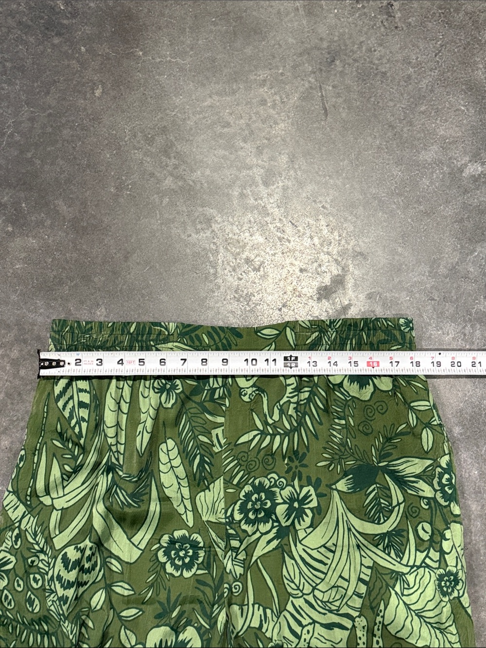 Farm rio deep Green Floral Jungle tiger Print Wide-Leg Bottoms - Picture 2 of 11